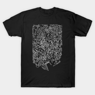 Abstract Ink Drawing #10 Black T-Shirt